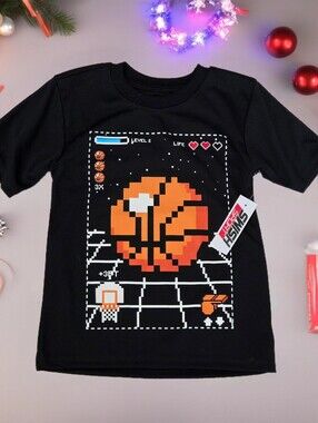 New Swish sport retro T-Shirt basketball Boys size 5